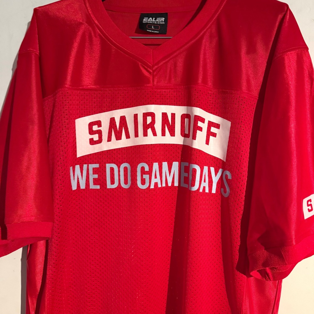 Smirnoff Jersey Size Mens Large Worlds #1 Vodka Football Jersey - Picture 2 of 5
